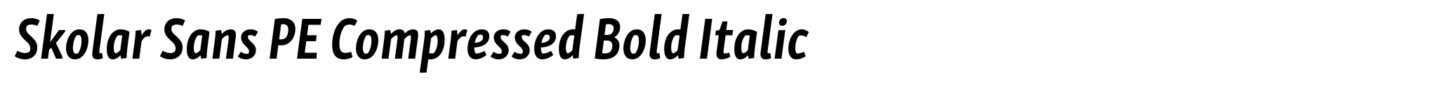 Skolar Sans PE Compressed Bold Italic image